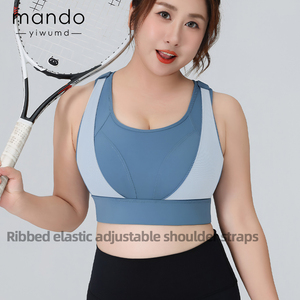 Sujetador deportivo de entrenamiento de talla grande ajustable con copa fija de una pieza, sujetador de Yoga de alto impacto con espalda hueca para mujer, novedad - Product Image 4