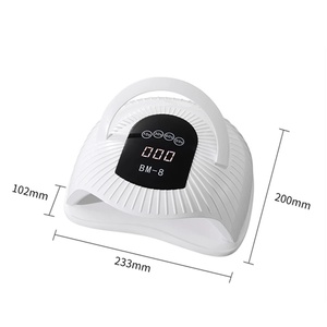 Lampe de séchage pour ongles 300W 72 LED, grande puissance, portable, UV LED, sans effet mains noires, électrique, en plastique, pour vernis gel US - Product Image 2