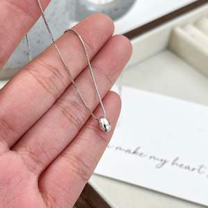 Collar de Cadena con Cuentas Pequeñas de Plata de Ley S925 Simple para Mujer de SongYi Fashion, Certificado CE, Regalo para el Día de San Valentín - Product Image 2
