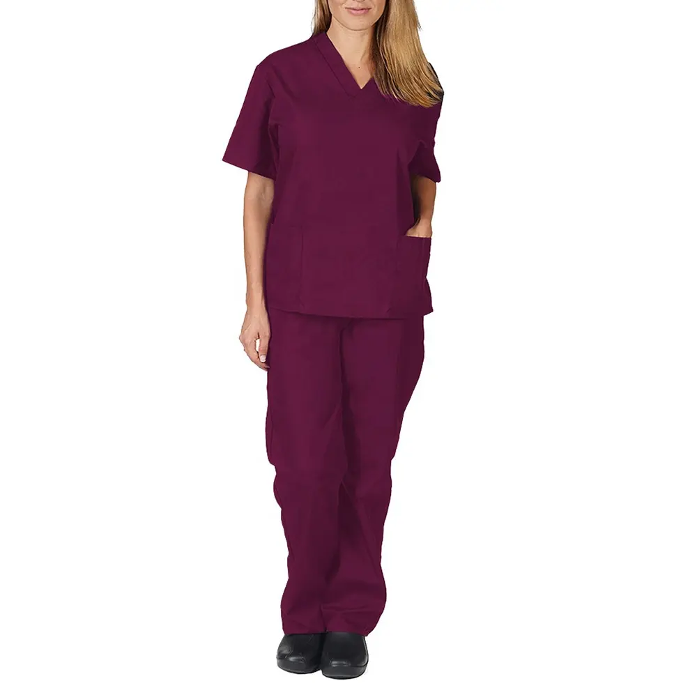Médico scrubs personalizado, uniforme de enfermeiro e uniforme de hospital para mulheres