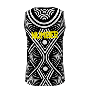 HIRBGODユースバスケットボールジャージーノースリーブカスタマイズ可能ナンバーチーム名ブラックバスケットボールベスト - Product Image 3