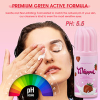 OEM Nouveau 100ml Fraise Shampooing Cils Sensibles Gel Nettoyant Marque Privée Crème Fouettée Cils Shampooing Mousse Fouettée