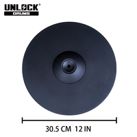 Ensemble de double charleston électronique UNLOCK Pro VH-12/B - Cymbales électroniques de 12 pouces avec mécanisme à double pédale, 2,2 kg, fabriqué en Chine