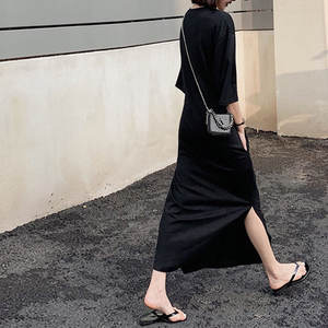 Vendita calda di Grandi Dimensioni Pigro Casual Maxi Vestito Delle Donne di Estate del Modello di Modo Tasche Pannello Esterno Lungo Delle Signore Graphic Cotone T <span class=keywords><strong>Abiti</strong></span> Camicia - Product Image 6