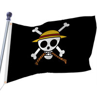 Drapeaux personnalisés en polyester Bx5ft Cross Sabres Swords Jolly Roger Pirate Dead Man's Chest pour l'automobile et les assurances
