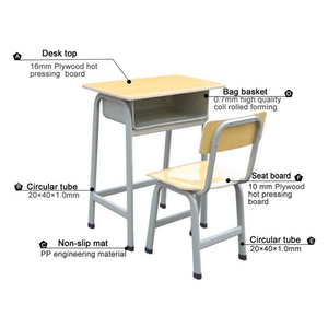 Escritorio y sillas anidadas compactas para auditorios y <span class=keywords><strong>aulas</strong></span>, fácil de apilar y almacenar con un diseño que ahorra espacio perfecto - Product Image 2