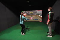 Ballons de football les plus populaires Simulateur de course Jeux de buts de football Projection interactive Terrain de jeu intérieur Jeu RV Simulateur de tennis