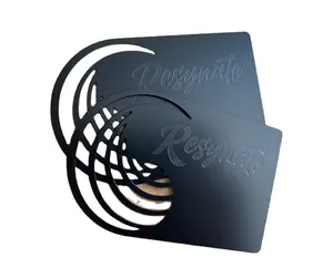 Cartão inteligente Nfc/Rfid Negro para Celular Cartão de Contacto por Indução Nfc215 Metal NFC