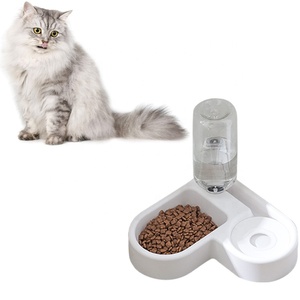 豪華なデザインのカスタムプラスチックペット自動猫ウォーターボウル自動犬の餌箱 - Product Image 1