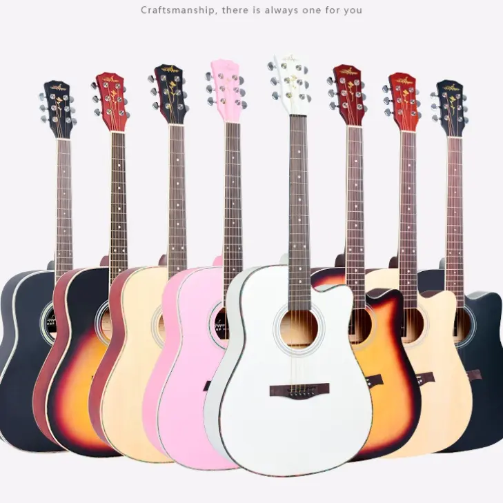 מכירה חמה בסגנון חדש מתחיל 41 אינץ' גיטרה אקוסטית קלאסית לזכר ולנקבה