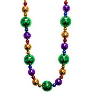 Collana di Perle Metalliche Arcobaleno da 44 Pollici, 20mm 40mm 60mm, Gioielli Premium per Parate Pride, Mardi Gras, Festival Musicali e Feste - Product Image 3