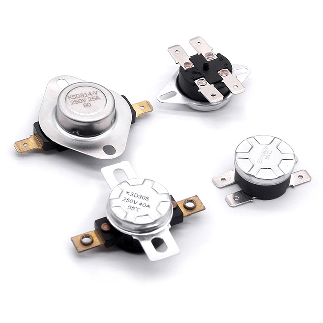 Large Big Current 250V 15A to 40A Bimetal Manual Auto Reset KSD305 KSD314 KSD302 Thermal Protector Switch Thermostat
