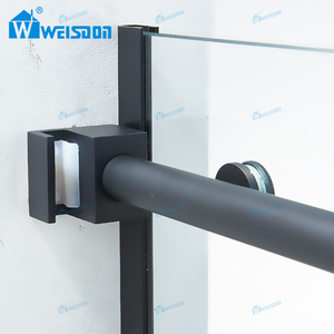 <span class=keywords><strong>Puerta</strong></span> <span class=keywords><strong>de</strong></span> Ducha <span class=keywords><strong>de</strong></span> <span class=keywords><strong>Vidrio</strong></span> Templado con Marco Deslizante Simple, Negro Mate, Sin Marco, para <span class=keywords><strong>Baño</strong></span> - Product Image 4