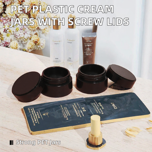 Envase de PET Negro con Tapa de Rosca para Crema Cosmética, 150ml, 200ml, 250ml, 500ml, 1L, para Cuidado de la Piel y Manteca Corporal - Product Image 2