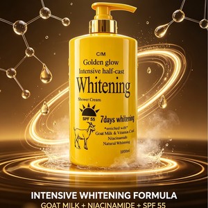 Crème <span class=keywords><strong>de</strong></span> <span class=keywords><strong>douche</strong></span> quotidienne blanchissante Source Factory OEM 1000ml au lait <span class=keywords><strong>de</strong></span> chèvre, niacinamide et SPF55 - Product Image 3