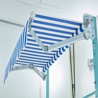 Auvent moderne autoportant en acrylique avec télécommande, toit rétractable pour jardin extérieur, patio, villa, balcon, structure en alliage d'aluminium