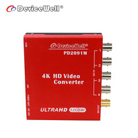 Convertisseur SDI Quad Link 4K avec 4 entrées SDI 1.5G/3G et 1 sortie SDI 6G/12G + 1 sortie optique 6G/12G (port LC) - PD2091M