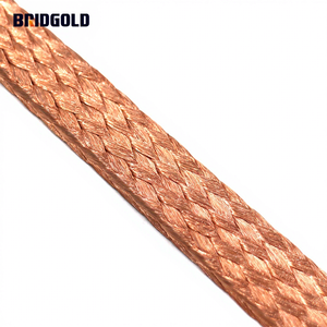 Fil de cuivre flexible BRIDGOLD 70 mm² Fil de mise à <span class=keywords><strong>la</strong></span> terre tressé Prix d'usine Fil de cuivre plat tressé - Product Image 1