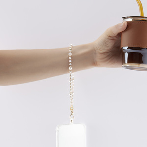 Cinturino a catena per telefono cellulare alla moda all'ingrosso, perline di rame, perle, metallo e resina, cordino, accessori mobili, <span class=keywords><strong>gioielli</strong></span> - Product Image 2