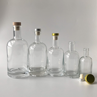 Bouteille de vin en verre Flint Bellissima Bordeaux, haute, mince, à col long, 375 ml, avec bouchon en liège de qualité supérieure, pour vin de dessert, liqueurs et huile