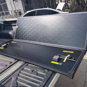 Cubierta de lona rígida de aluminio JIZHENG, triple plegable, con cerradura para la puerta trasera, impermeable, compatible con <span class=keywords><strong>Dodge</strong></span> Ram 1500/2500/3500 F150 (2002-2026) 8 pies - Product Image 6