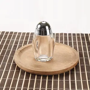 Garrafa de plástico transparente para tempero, barata, 8.5cm, garrafa de sal de tempero