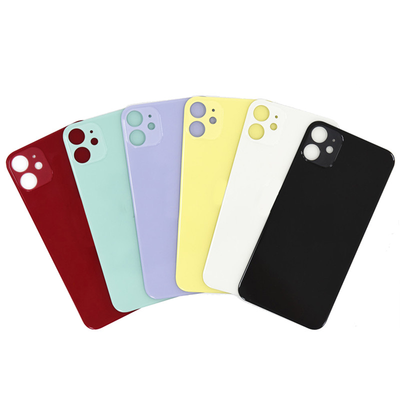 Заднее стекло с логотипом, сменная крышка с большим отверстием, оригинальная для iphone 6S 7 8 Plus X XR XS 11 12 13 Pro Max, замена заднего стекла