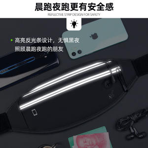 Sac de ceinture multifonctionnel en cuir PU imperméable personnalisé en gros, nouveau sac de sport de plein air, ceinture de course à pied, sacs de jogging - Product Image 5