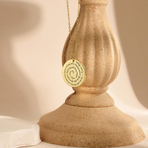 Collana con Messaggio Inciso Personalizzato in Acciaio Inossidabile, Ciondolo con Citazione Ispirazionale Personalizzata per Dropshipping e Regalo - Product Image 5