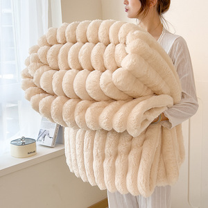 Rắn màu siêu vua nữ hoàng Kích thước flannel lông cừu như siêu dày Sherpa chăn san hô nhung dày mùa đông ấm chăn - Product Image 1