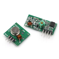 Module émetteur-récepteur sans fil 433 MHz/315 MHz - Paire récepteur et émetteur RF super-réfratogénique 5 V pour systèmes de télécommande