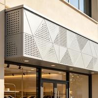 Panneau mural en aluminium perforé, système de pare-pluie ventilé, économie d'énergie, bâtiment moderne, écologique, durable