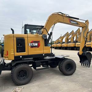 Nouvelle Excavatrice sur roues Sany Heavy Industry SY75W de 7,5 tonnes, modèle 2026, contrôlée par PLC, avec moteur Isuzu, boîte de vitesses, pompe à engrenages et roulement - Product Image 2