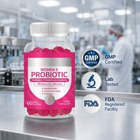 Gummies Probiotiques pour Femmes Marque Blanche 50 Milliards de CFU pour la Santé Vaginale et le Soutien Digestif Équilibre du pH Sans Sucre 60 Unités