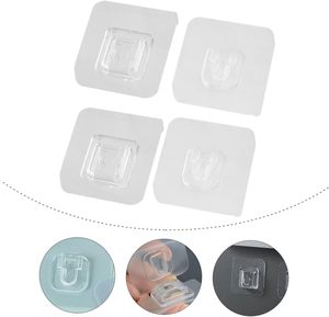 Creative <b>Storage</b> 6*6cm Nano Non-marking Concave Buckle PVC+pc+Acrylic Transparent Single Double Adhesive <b>Wall</b> Kitchen Bathroom - Product Image 4