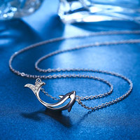 Give Daughter Sea Gift Collier dauphin pendentif animal océan en argent sterling 925