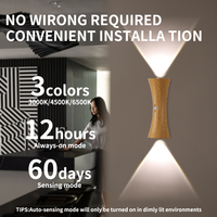 Lámpara de Pared con Forma de Reloj de Arena SHINEKNOT, Luz Nocturna Creativa, Sensor de Movimiento Inteligente, Inalámbrica, Fácil de Instalar, Base Magnética, Regulable