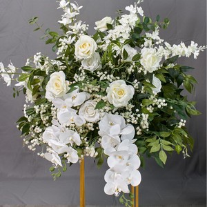 Fiore di stella di Natale bianco, fiore artificiale, <span class=keywords><strong>bron</strong></span> da tavola, 40Cm, centrotavola per matrimonio Dibei, centrotavola per torta nuziale - Product Image 4