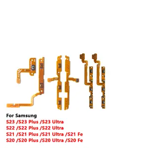 Wholesale Side Power Volume Flex For Samsung S23 S22 S21 S20 Fe Plus Ultra Mobile Phone Flex Cables Spare Parts flex de power