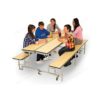 Meubles de cantine scolaire, table à manger pliante, banc, table