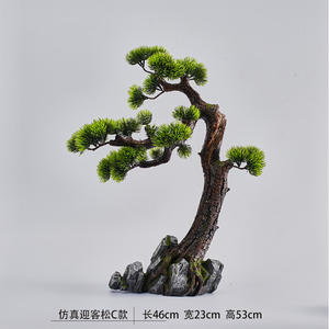 ของตกแต่งรูปต้นสนสีเขียวพืชจำลองสไตล์จีนตกแต่งต้นสน - Product Image 3