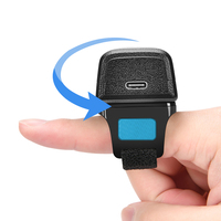 Nouvel arrivage Scanner de codes-barres 2D Portable mains libres avec anneau de doigt pour magasin de détail d'entrepôt
