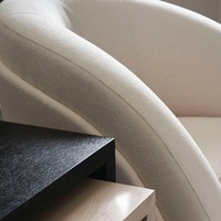 Chaise de mouvement de principes modernes d'Italie chaise longue en tissu Sherpa en peluche ultra-confortable pour meubles de loisirs d'appoint de salon