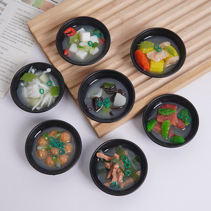 Porte-clés réaliste en forme de soupe miso, porte-clés créatif en forme de soupe de tofu aux fruits de mer, breloque de sac, jouet pour machine à griffes - Product Image 2