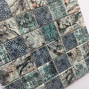 Adesivi per Piastrelle a Mosaico Stampati a Getto d'Inchiostro 6mm, Parquet Minimalista Quadrato in Marmo per Bagno <span class=keywords><strong>e</strong></span> Cucina, Rivestimento per Pavimenti <span class=keywords><strong>e</strong></span> Pareti - Product Image 2