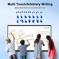 Tablero interactivo todo en uno de 65 y 100 pulgadas, pantalla plana inteligente para conferencias, aulas, pantalla táctil, TV inteligente, LCD Digital