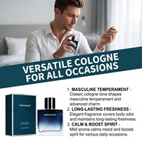 Eau de Parfum pour Homme 50ml, Boisé et Citrique, Longue Durée, Vaporisateur Naturel pour Usage Quotidien, Affaires et Tenues Décontractées