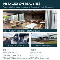 Pergola à toit à lames orientables en aluminium OEM ODM 3x4m 3x6m 4x4m, trois styles de lames, manuelle ou électrique