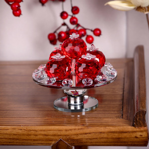 Crystal Fruit Plate With Colorful <b>Ornaments</b> For Home Decor Festival Celebration - Product Image 4