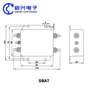 Filtre EMI monophasé DBA7 série universelle 20A-30A filtre anti-bruit d'alimentation